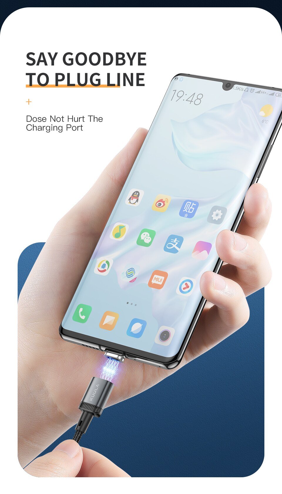 KUULAA LED Magnetic USB Cable 3A Fast Charging Type C Cable Magnet Charger Micro USB Cable for iPhone xiaomi poco samsung cord KUULAA LED Magnetic USB Cable 3A Fast Charging Type C Cable Magnet Charger Micro USB Cable for iPhone xiaomi poco samsung cord